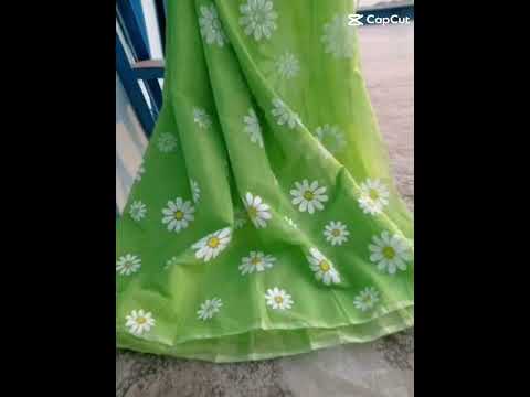 Hand paint saree design 🌼