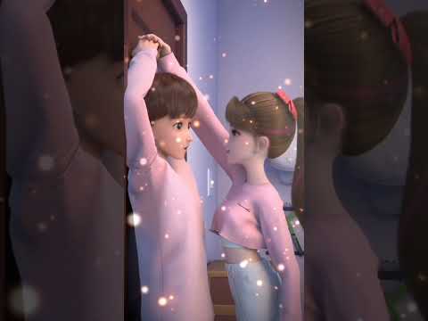 Anime kissing And hugging Moments cartoon reels Leer And Guoguo kiss scene #cuteseries