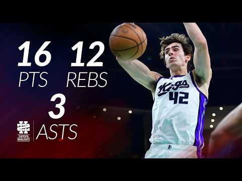 Maxime Raynaud 16 pts 12 rebs 3 asts vs Spurs 25/26 season