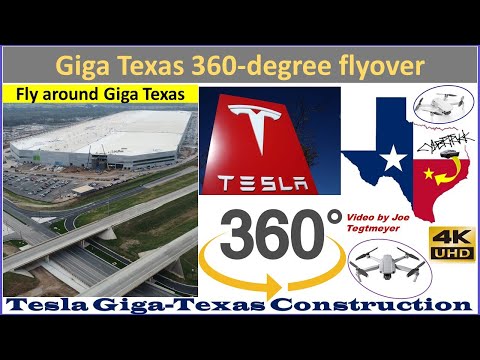 Giga Texas 360-degree flyover on 20 December 2021 (4K)