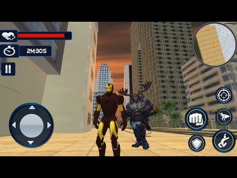 Flying Iron Hero City Rescue Mission | Iron Hero Crime City Missions - Android GamePlay