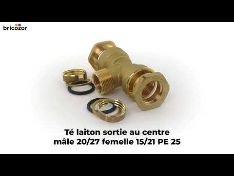 Té laiton mâle et femelle à visser au centre SFERACO