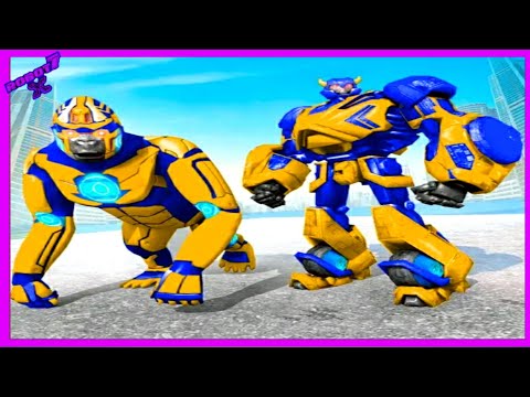 Gorilla Robot Transform: New Robot Wars Games Android gameplay
