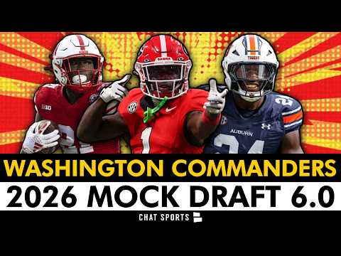 ELECTRIC WR FALLS TO ROUND 3 - Washington Commanders 7-Round 2026 Mock Draft 6.0