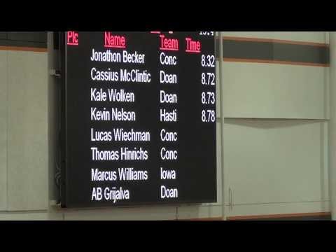 Heat 2 Mens 60m Hurdle Prelims - Wiechman, Hirichs, Becker