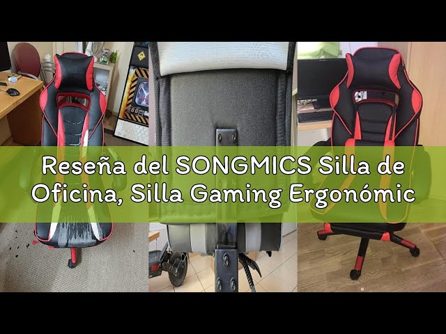 Vídeo relacionado con SONGMICS Silla de Oficina, Silla Gaming Ergonómica, con Reposapiés Telescópico, Respaldo Ajustable, Reposacabezas y Soporte Lumbar, Carga de 150 kg, Azul Pavo y Blanco Crema OBG073Q01