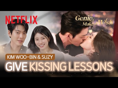 Kiss scene reaction with Kim Woo-bin & Suzy | Genie, Make a Wish | Netflix [ENG SUB]