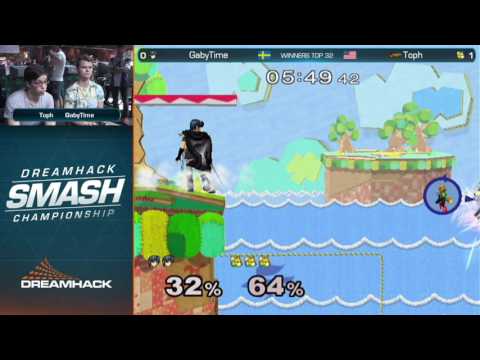 DHS17 - GabyTime (Marth) Vs. MIOM | Toph (Fox) - Winners Top 32 - Melee Singles