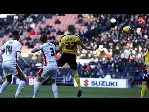 MK Dons v Blades - action photos