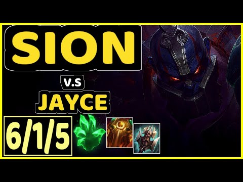 SION vs JAYCE - 6/1/5 KDA TOP CHALLENGER GAMEPLAY - EUW