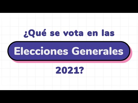 ¿Qué se vota en las Elecciones Generales 2021?