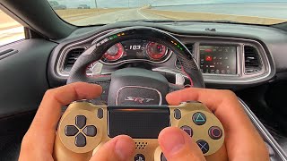 DRIVING MY HELLCAT WITH A PS4 CONTROLLER "HOW TO"