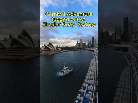 Thumbnail for Carnival Adventure tugged out of Sydney #carnivalcruise #carnivaladventure #carnivaladventuresydney