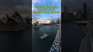 Carnival Adventure tugged out of Sydney #carnivalcruise #carnivaladventure #carnivaladventuresydney