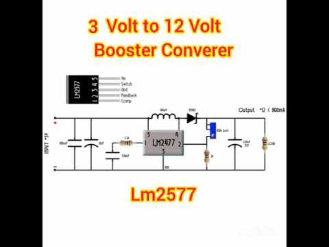 3 Volt to 5 9 12 Volt Booster Converter Amplifier Lm2577 Ic Circuit Diagram Pcb Card Board Battery
