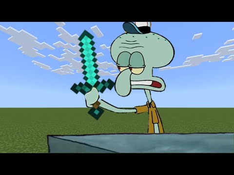 Squidward that's a diamond sword
