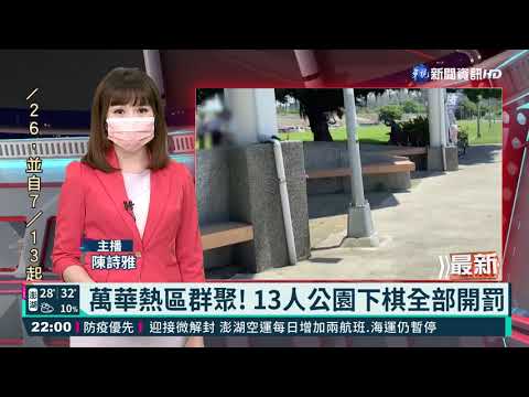 萬華熱區群聚! 13人公園下棋全部開罰