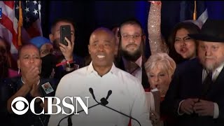 Eric Adams delivers NYC mayoral victory speech