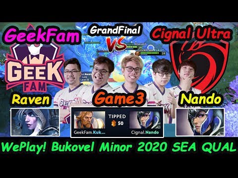 Geekfam vs Cignal Ultra Raven Drow Ranger Grand Finals WePlay! Bukovel Minor 2020 SEA Qual Game3