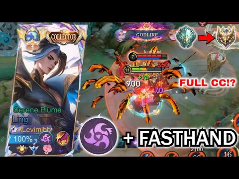 LING FASTHAND PERFECT GAMEPLAY & ROTATION VS FULL CC ENEMY!! | LING BEST BUILD & EMBLEM 2025