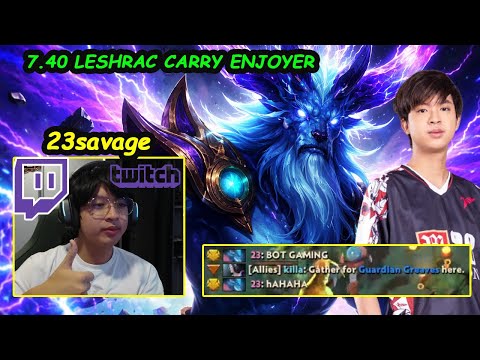WHEN LESHRAC IS CARRY… 23savage Goes WILD | 7.40 SEA Ranked Dota 2