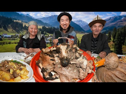 Ancient Nomadic Cooking Secrets of The Kyrgyz Family 🇰🇬 Bizarre Meat Village Food