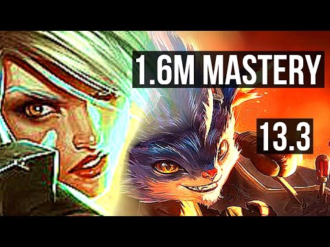 RIVEN vs RUMBLE (TOP) | Quadra, 67% winrate, 1.6M mastery, 15/4/14, Dominating | KR Diamond | 13.3