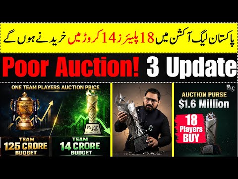 PSL 2026 ONE Team Auction Budget is Less ONE IPL Player | PSL vs IPL Players Auction Purse Limit
