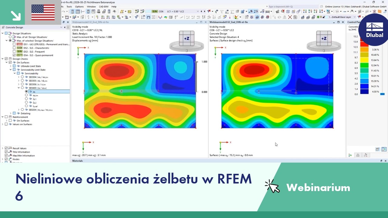 Webinarium | Nieliniowe obliczenia żelbetu w programie RFEM 6