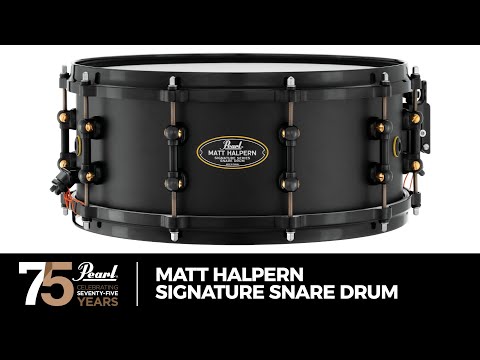 Pearl Matt Halpern 14x6" Black-on-Brass Powder-Coat Kit Snare Drum WorldShip NEW | Authorized Dealer image 18