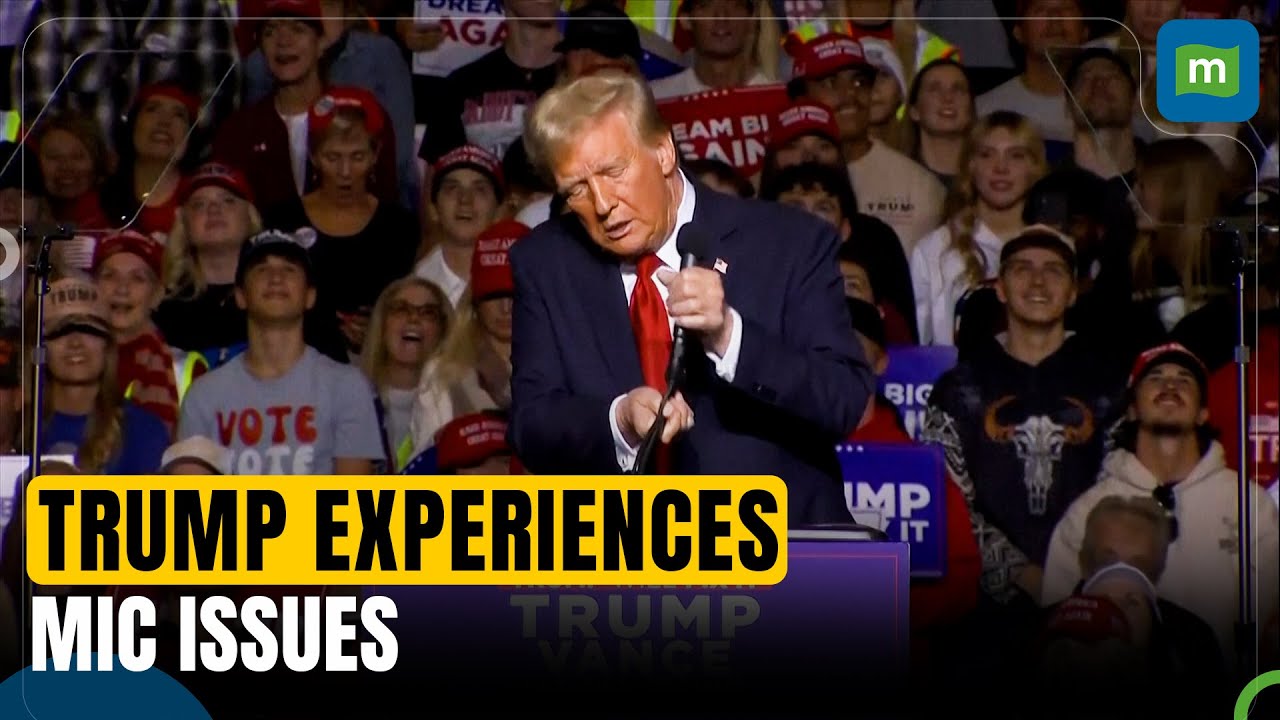 Donald Trump experiences mic issues at his Milwaukee rally | N18G