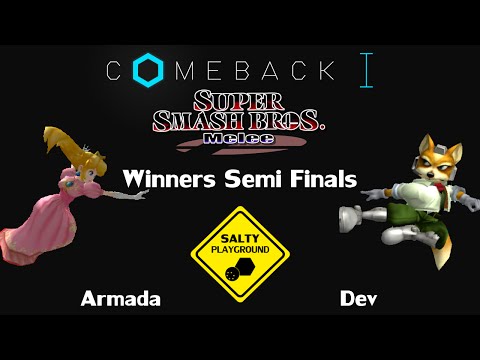 COMEBACK - Armada (Peach) vs Dev (Fox) - Melee Winners Semi Finals