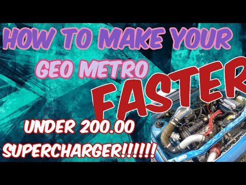 Cheap Supercharger? Amazing? How to make your Geo Metro Faster episode 12 #geo #metro #suzuki #swift