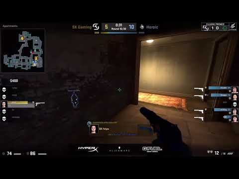 Snappi taps down three in the second pistol round Inferno. SK vs Heroic. HD