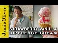 Homemade Strawberry Vanilla Ice Cream Jamie Oliver