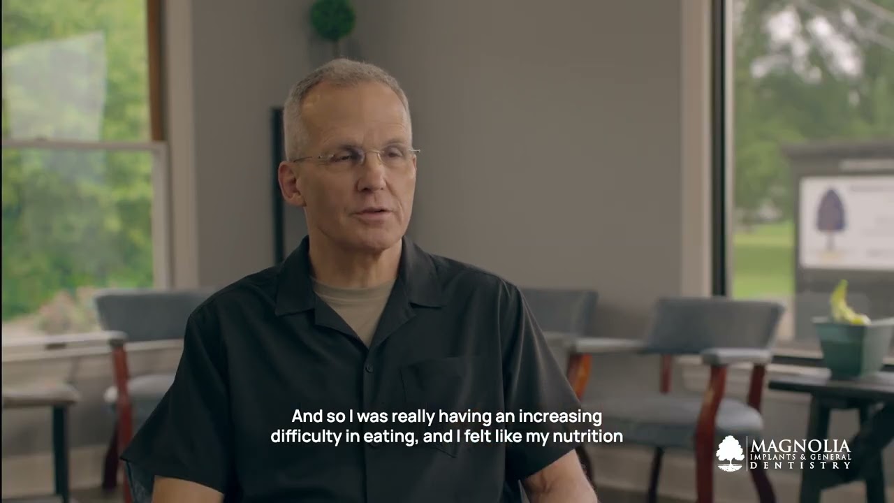 Scott sharing his experience with dental implant treatment
