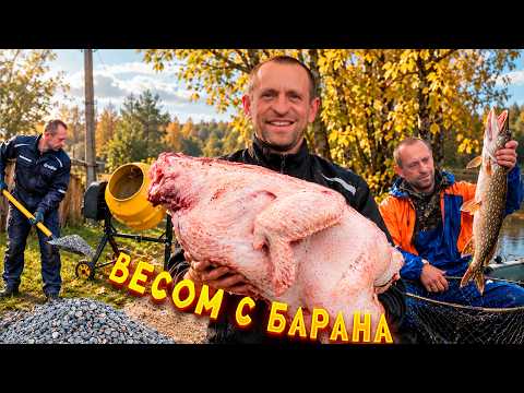 Марта у грумера. Мы в ШОКЕ, индюки размером с БАРАНА. Успеть залить до мороза. Нашли логово щуки