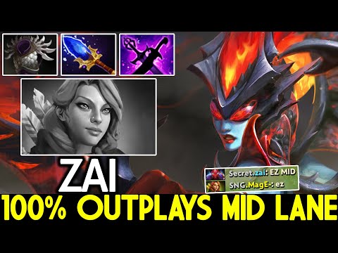 ZAI [Queen of Pain] 100% Outplays Mid Lane Crazy Gameplay Dota 2