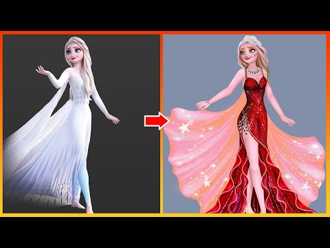 Frozen: Elsa Frozen Glow Up - Disney Princesses Transformation