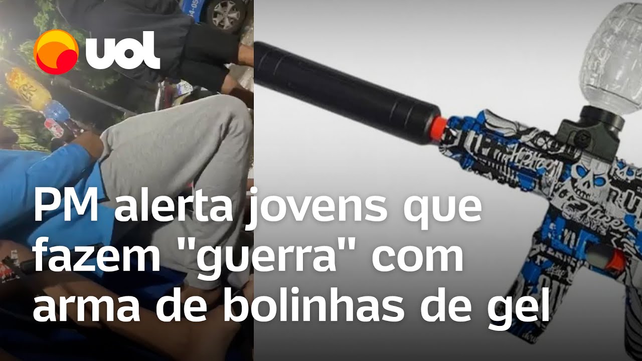 PM do Rio alerta jovens que fazem 'guerra' com arma de bolinhas de gel; veja vídeo