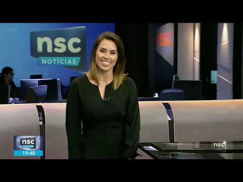 Trechos da estreia de Gabriela Machado como âncora no NSC Notícias (13/04/19)