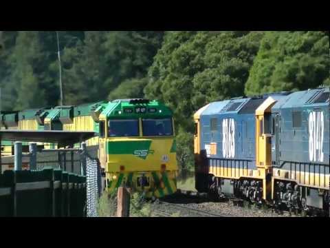 Grain and Coal Trains Cross, Robertson NSW
