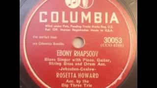 Rosetta Howard Big Three Trio Willie  Dixon Ebony Rhapsody Columbia 30053