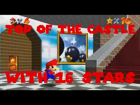 SM64 Reach the Top of the Castle With 16 Stars - MIPS Glitch - 3D All-Stars
