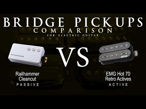 Railhammer CLEANCUT vs EMG HOT 70 RETRO ACTIVE - Bridge Guitar Pickup Comparison Tone Demo