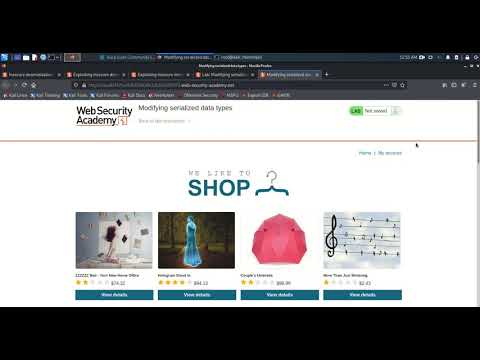 [PortSwigger]Lab: Modifying serialized data types