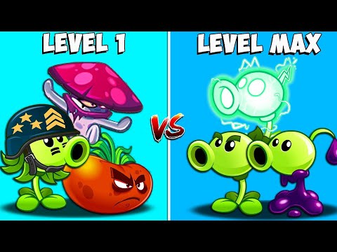 Team NOOB LEVEL MAX vs PRO LEVEL 1 - Who Will Win? - Pvz 2 Team Plant vs Team Plant