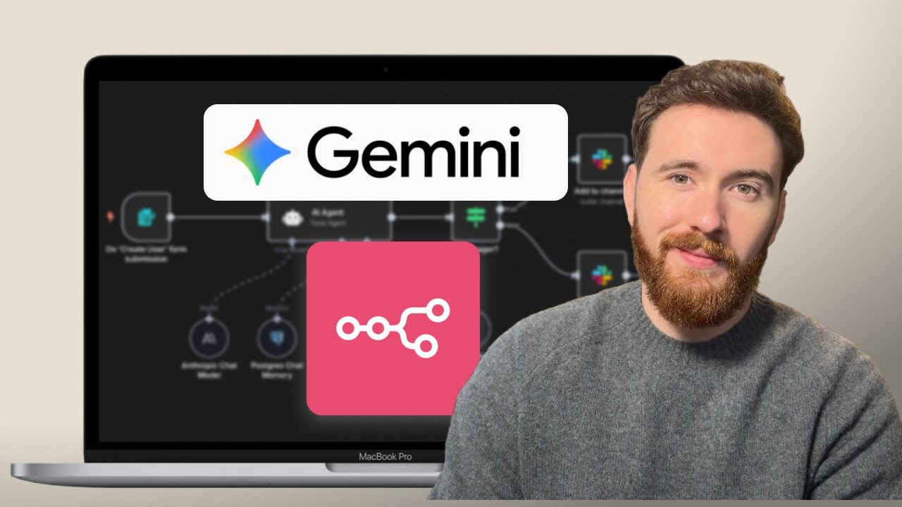 n8n + Gemini: Automate AI News Step by Step - Video tutorial thumbnail