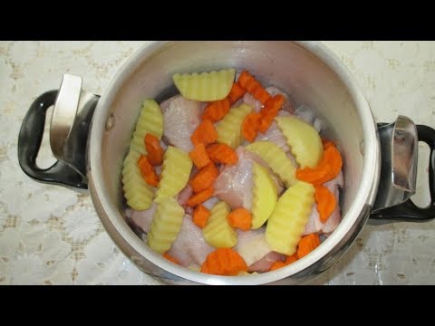 В СКОРОВАРКЕ КУРИЦА С ОВОЩАМИ ЗА 20 МИНУТ