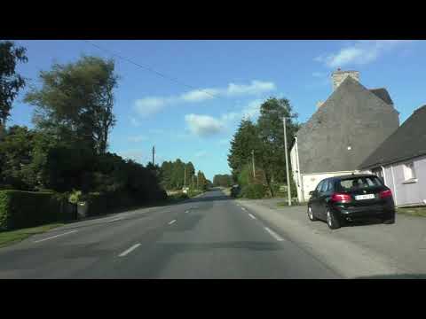 Driving From 56110 Gourin To 22110 Glomel, Brittany, France 1st September 2021